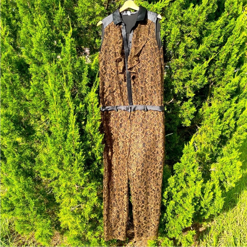 Sportmax Code lace silky accented jumpsuit Size~L